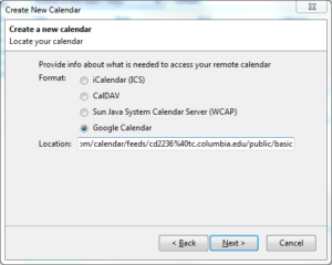 googlecal