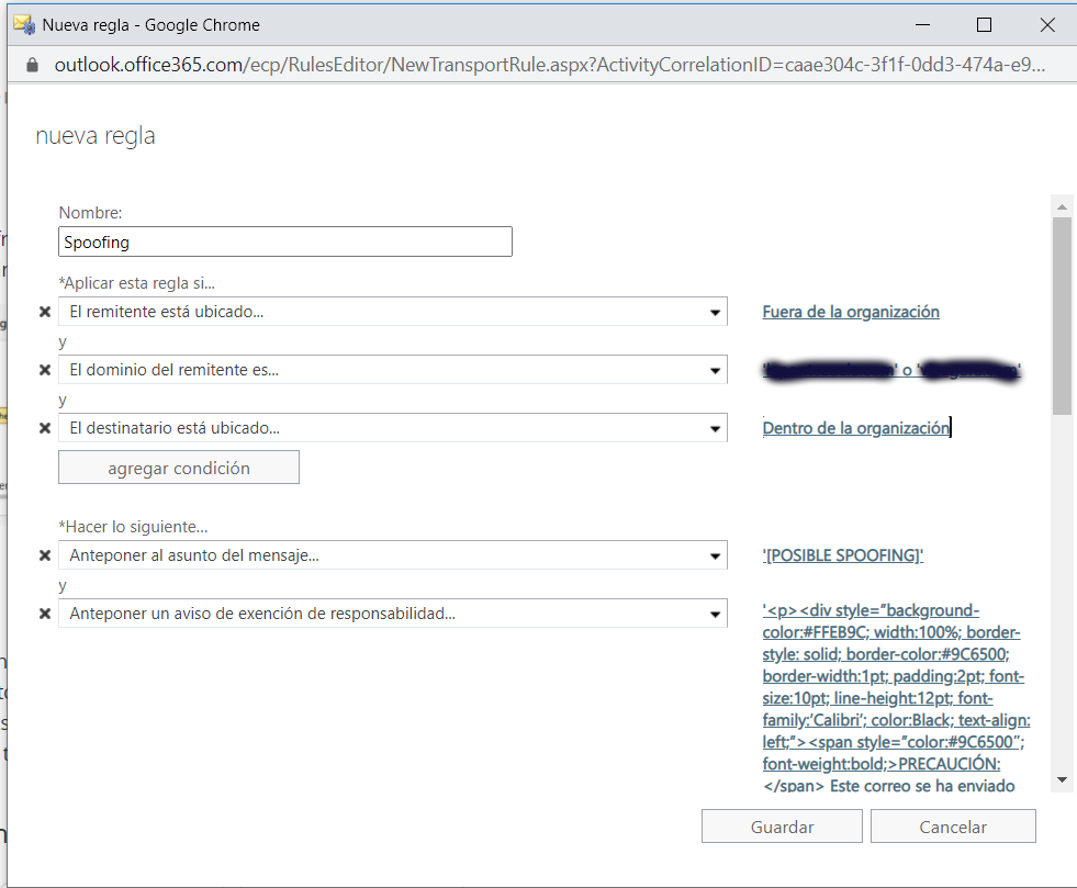 Sencilla regla anti spoofing de dominio en Office 365 - SmythSys IT  Consulting